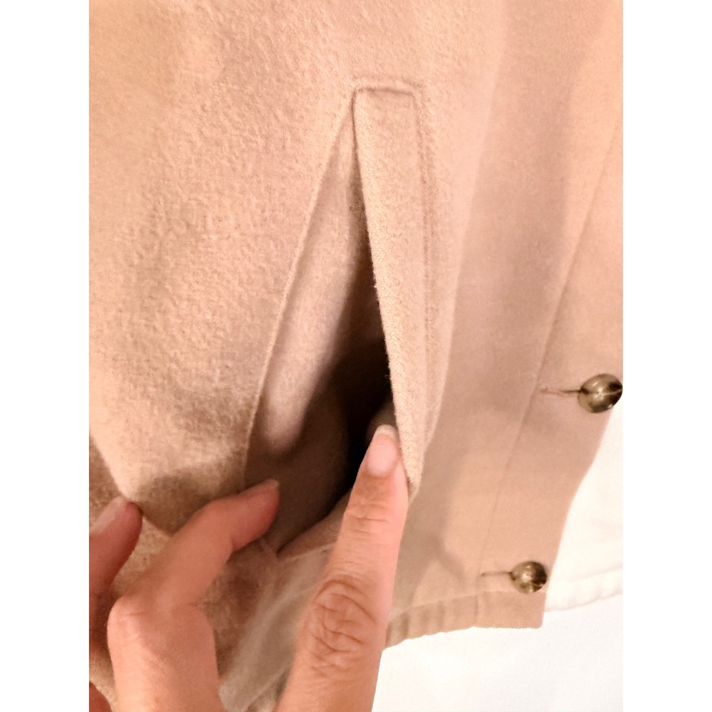 Hollister Colorblock Fleece Shirt Jacket Shacket Brown Cream Tan Small Oversized - Picture 5 of 15